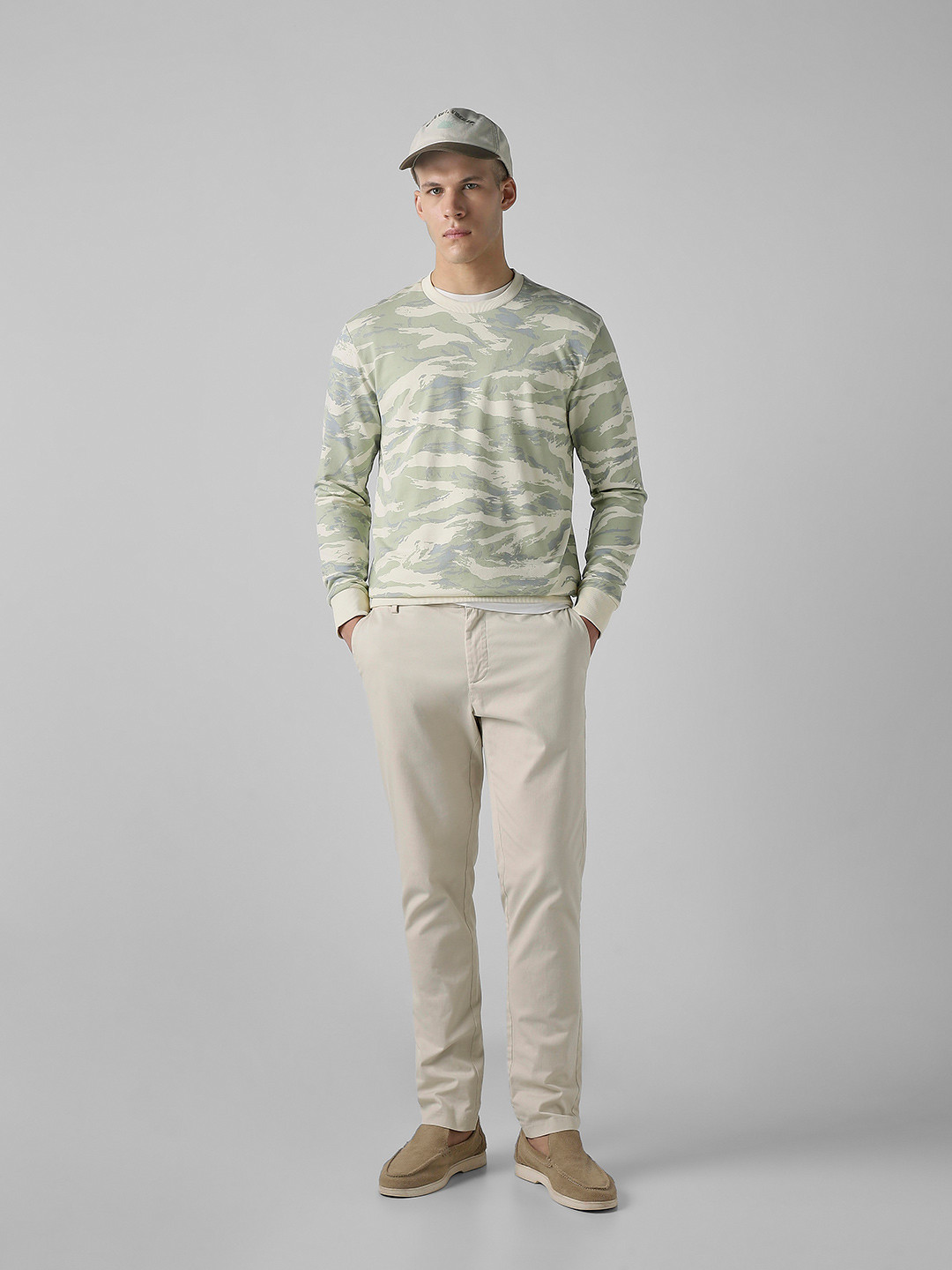 Mufti Camouflage Printed Cotton Pullover Sweatshirt