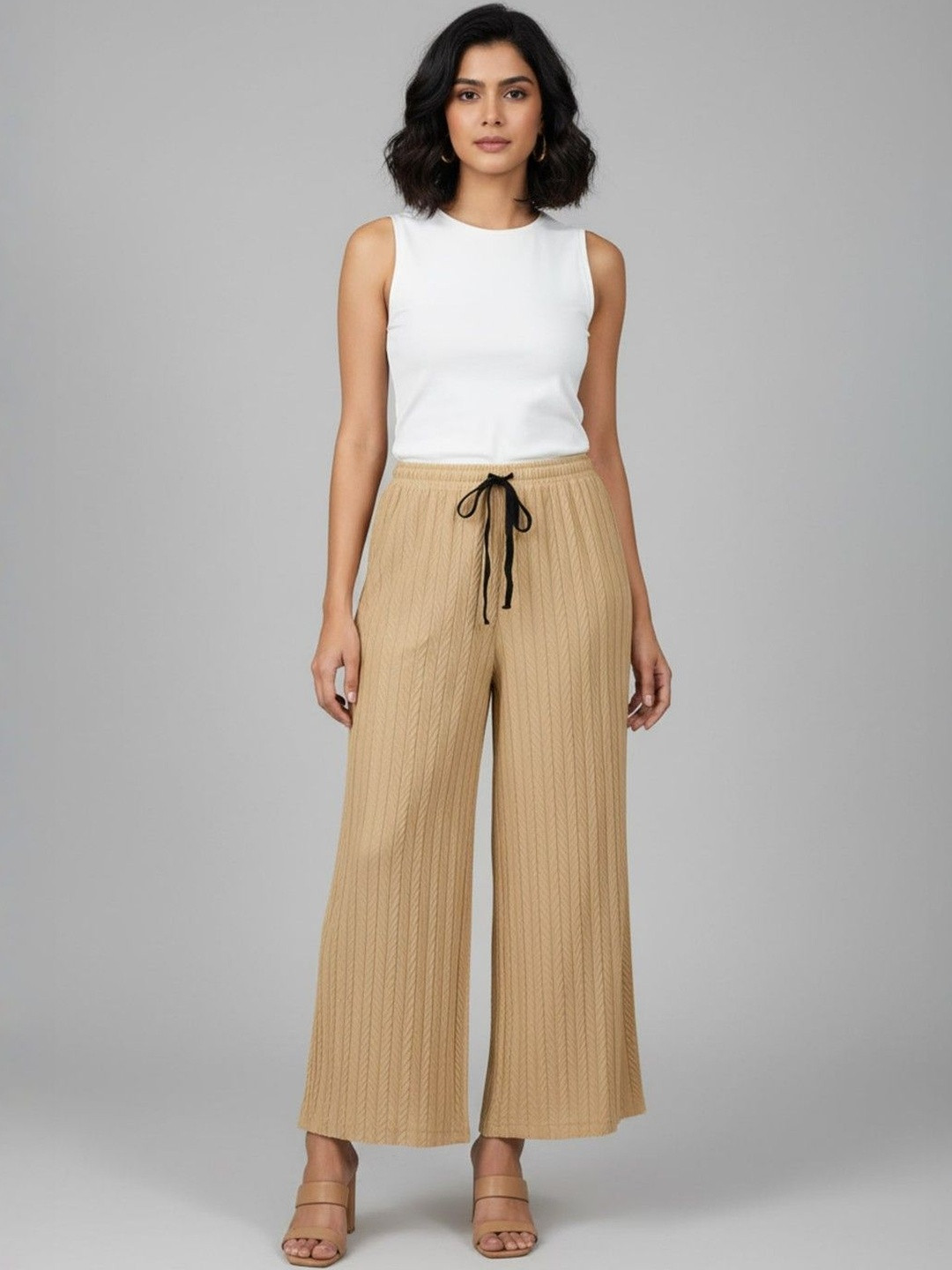 LYNO Women Knitted Palazzos