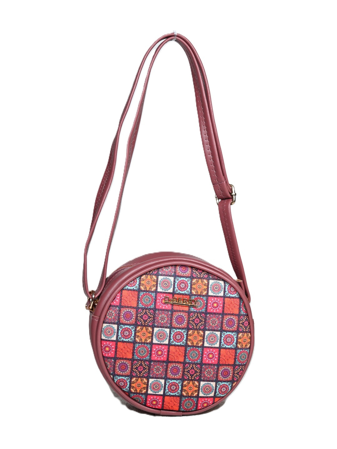 Donicy Geometric Printed PU Sling Bag