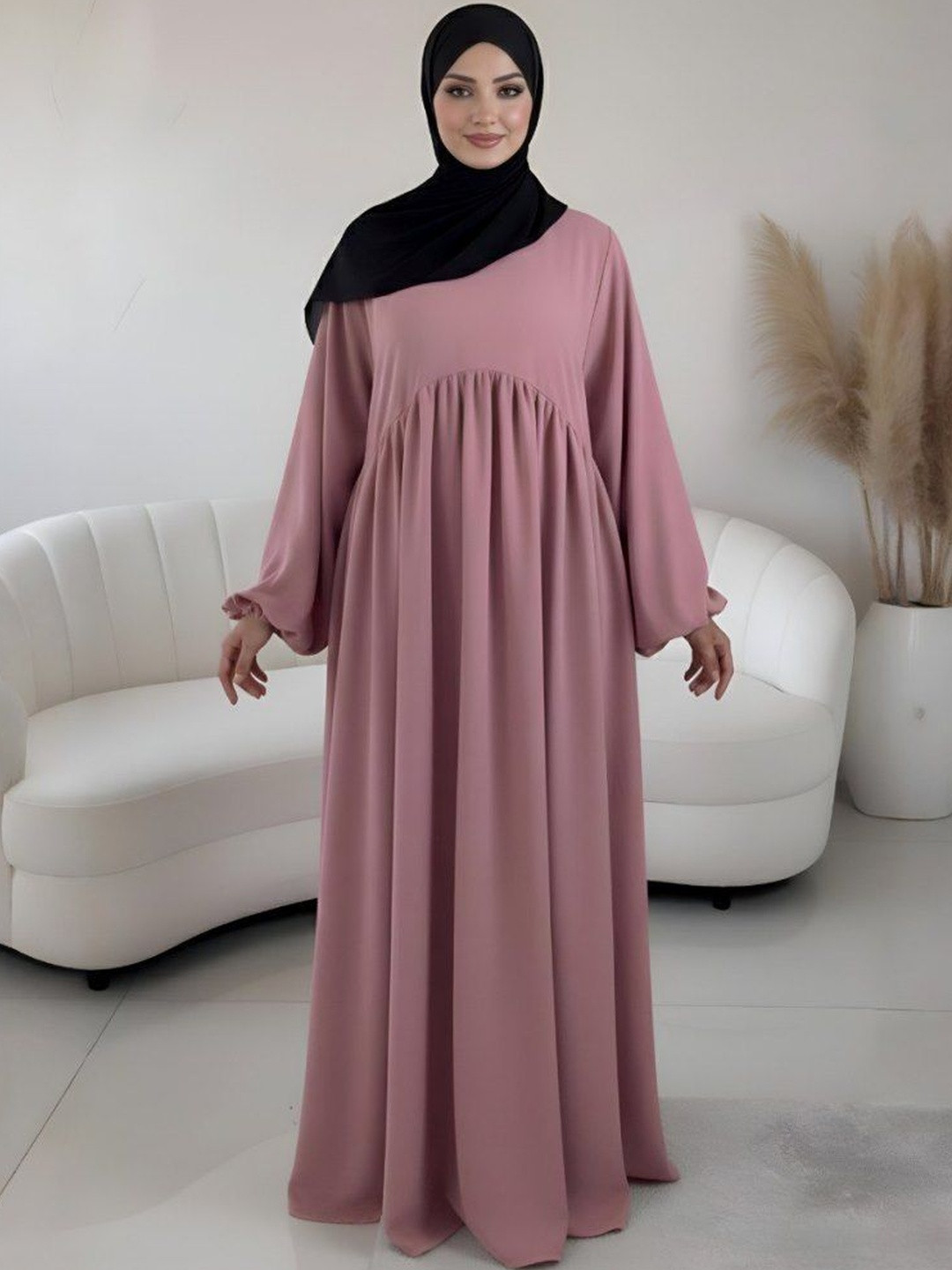 Ovais Abaya Collection Round Neck Abaya Burqas