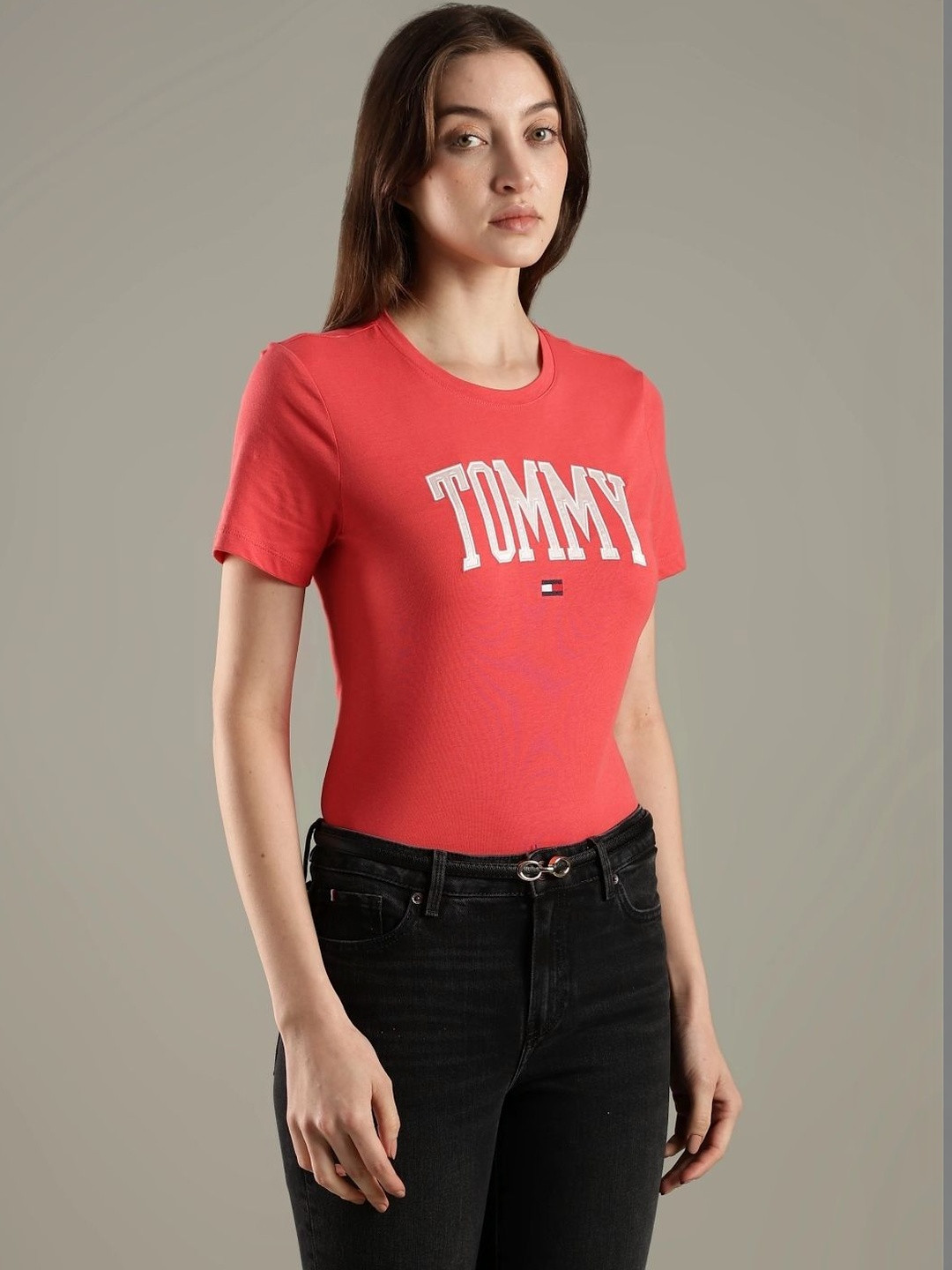 Tommy Hilfiger Women Brand Logo Printed T-shirt