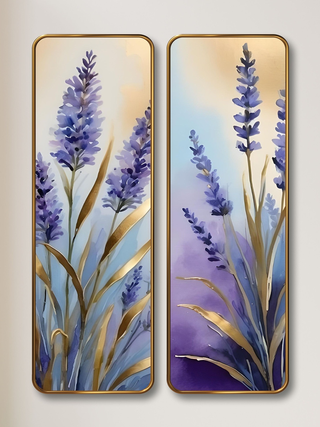 Aura Purple Set of 2 Piece MDF Other Wall Paintings