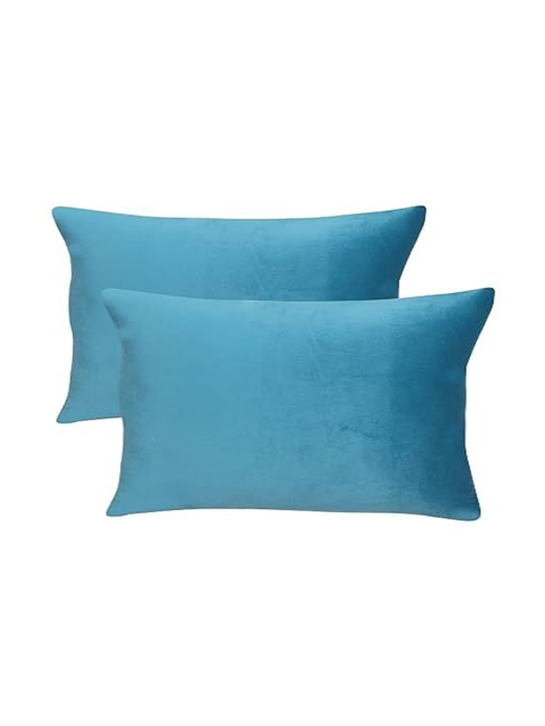 KNOTTING HOME Teal Set of 2 Velvet Rectangle Cushion Covers