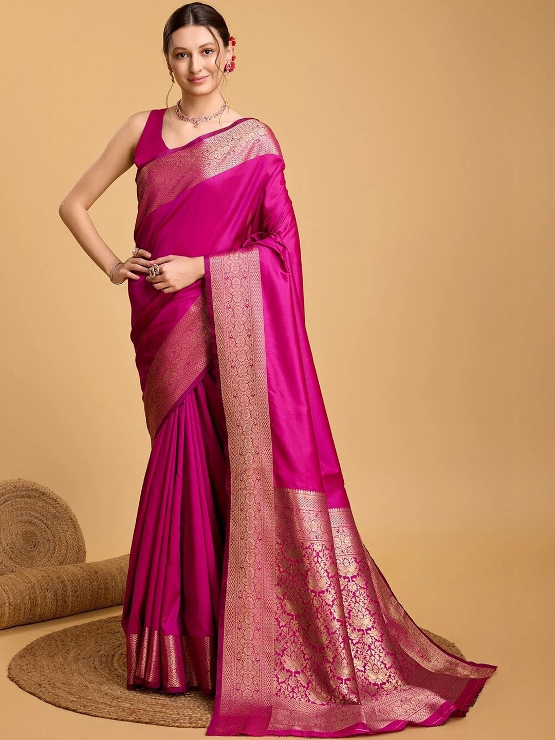 SHRIMAY Woven Design Zari Art Silk Handloom Banarasi Saree