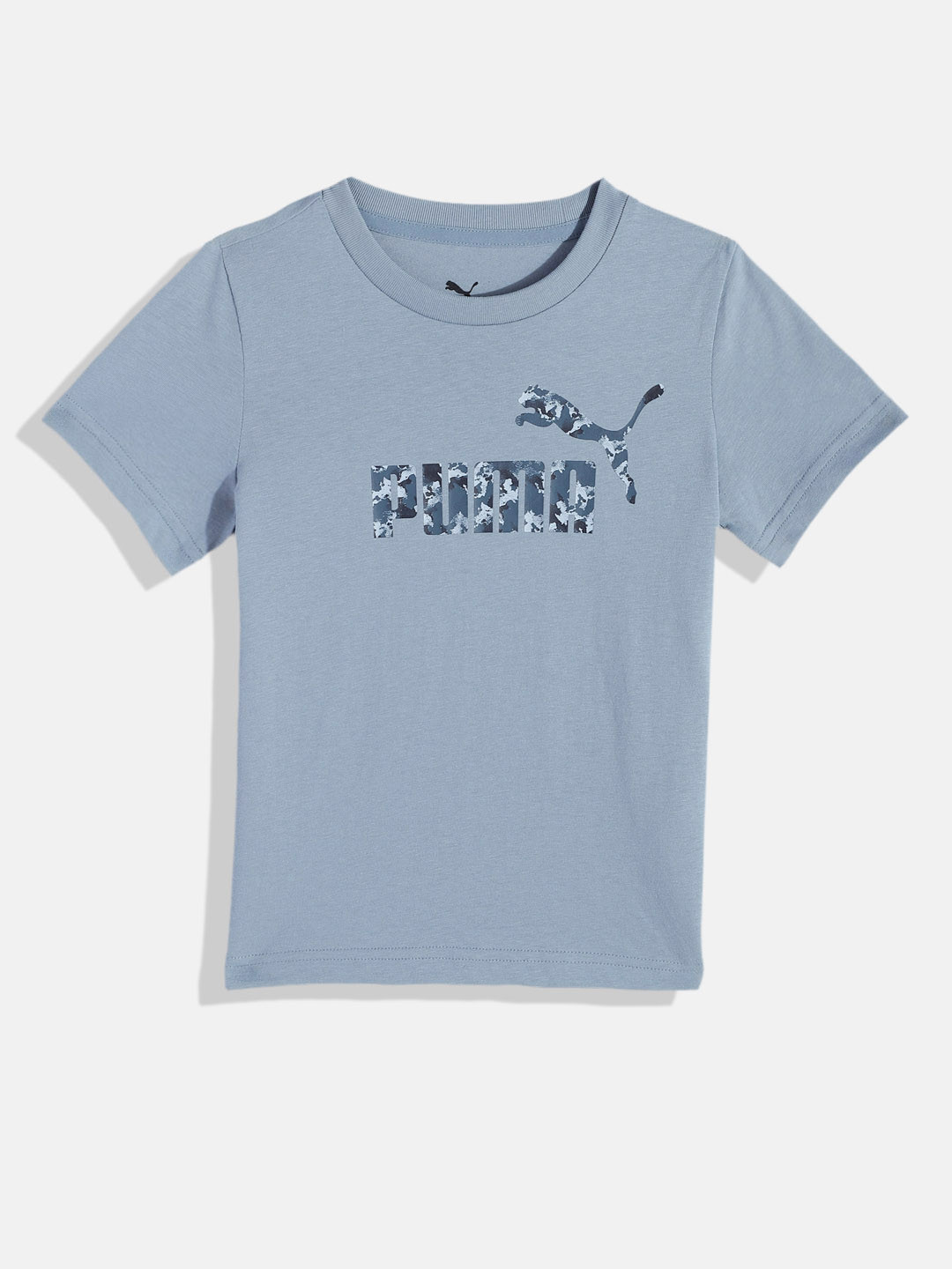 Puma Boys Essentials Short Sleeve Camo Graphic Pure Cotton Tee