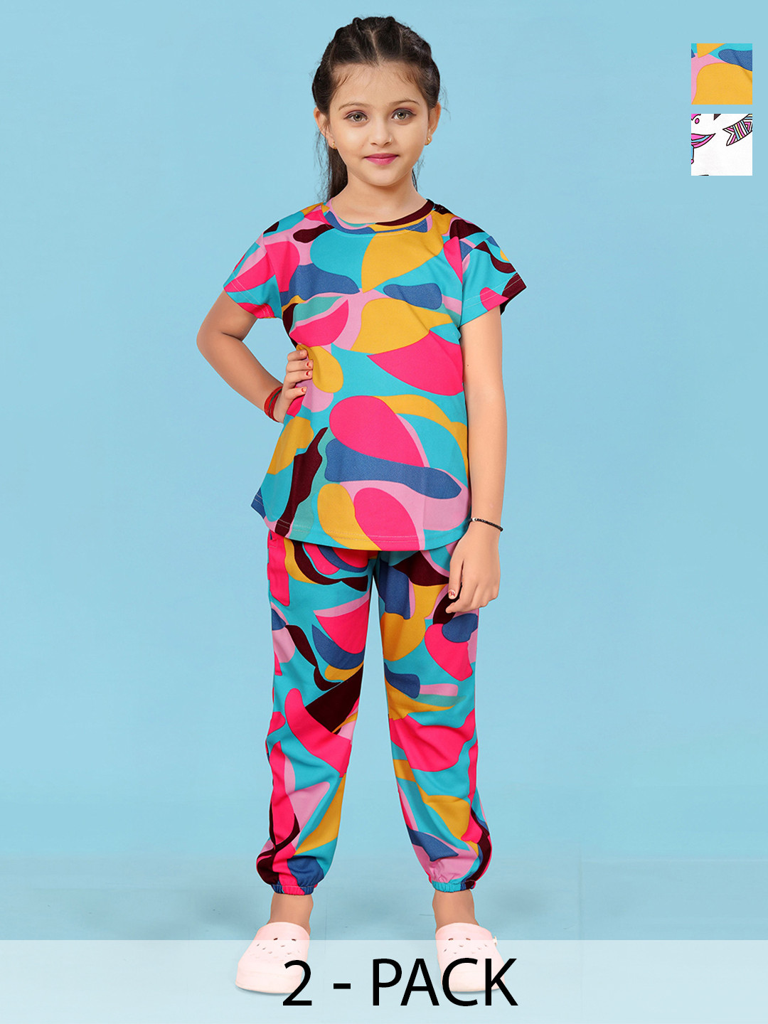 LITBABY Girls Printed Short Sleeves Nightdress