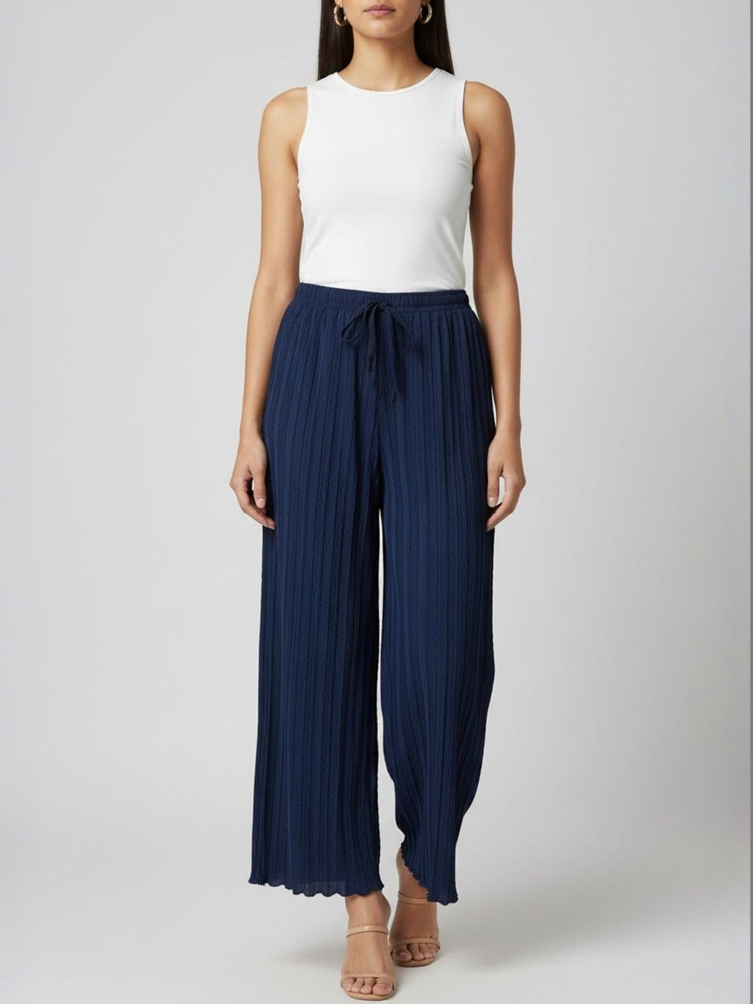 LYNO Women Knitted Palazzos