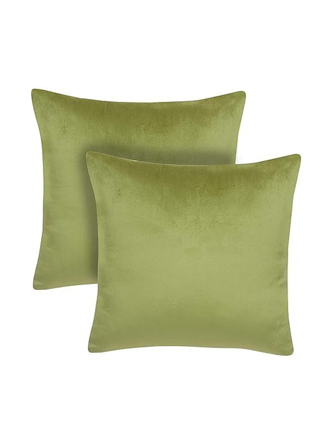 KNOTTING HOME Green Set of 2 Velvet Square Cushion Covers