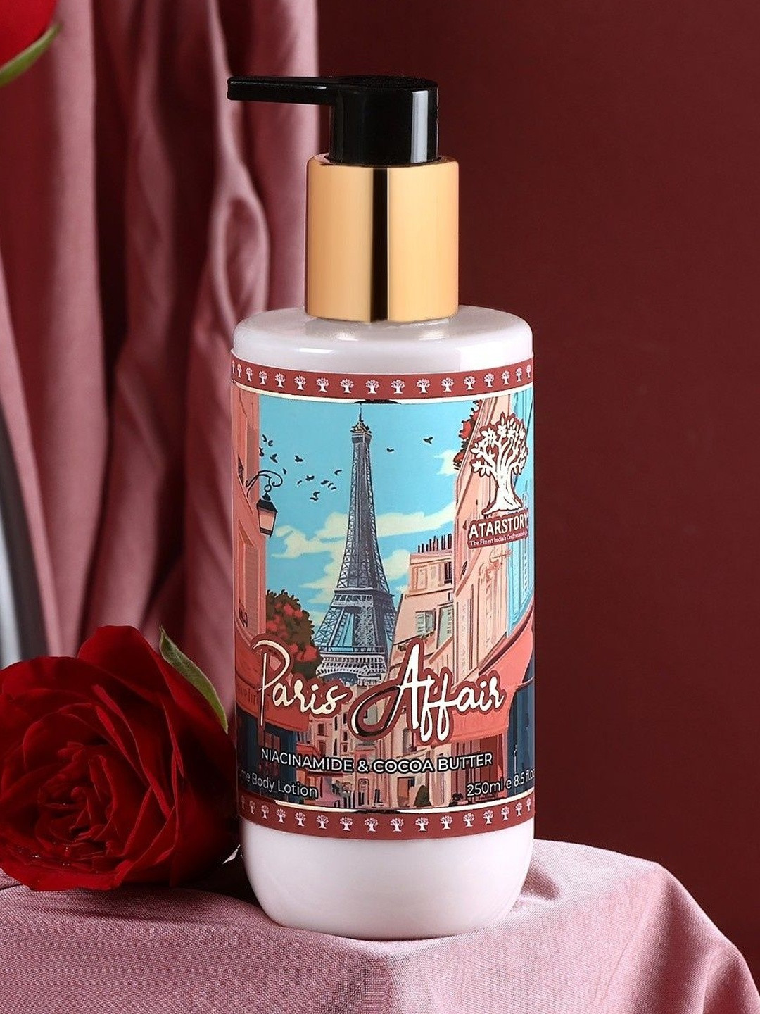 ATARSTORY Paris Affair Perfume Body Lotion With Niacinamide & Cocoa Butter - 250 ml