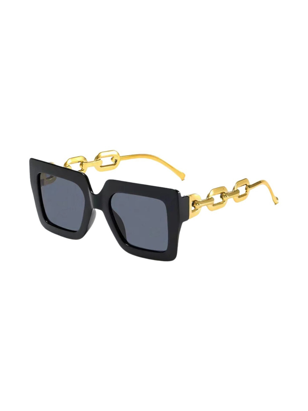OUDI Women Grey Lens & Gold-Toned Square Sunglasses with