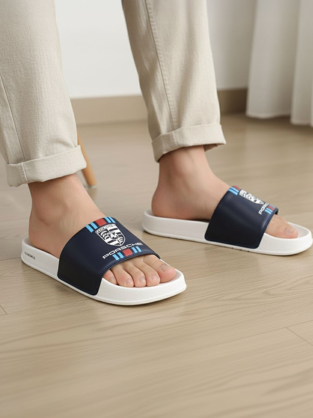 Slidewell Men Colourblocked Open Toe Flats