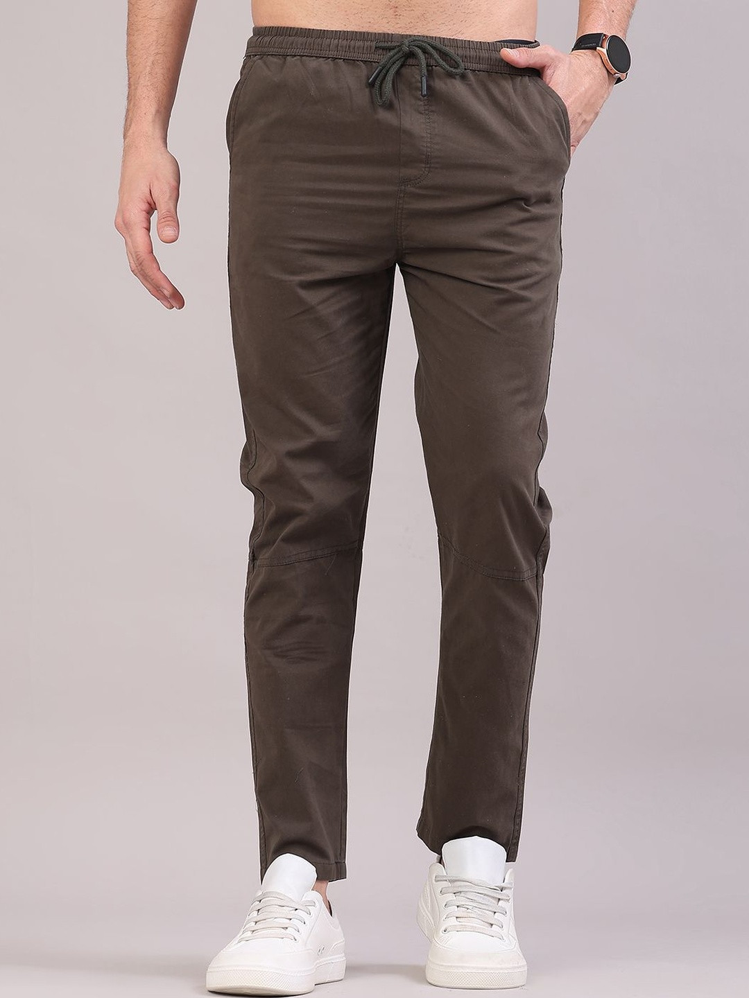 V-Mart Men Cotton Mid-Rise Track Pants