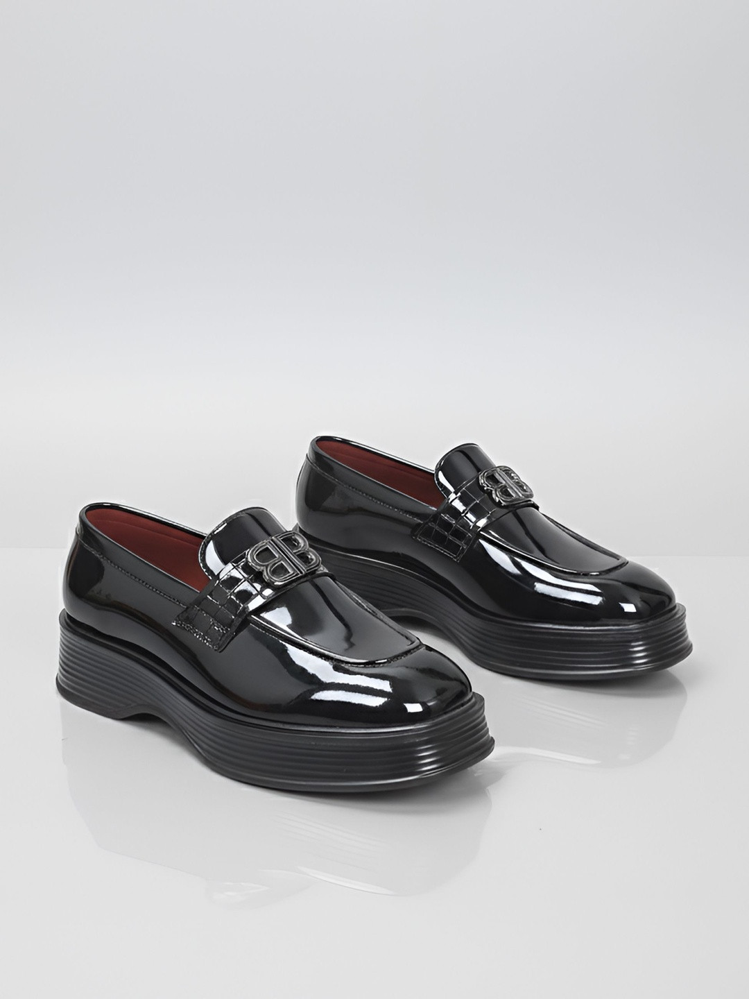 House of Pataudi Men Square Toe Slip-On Formal Shoes