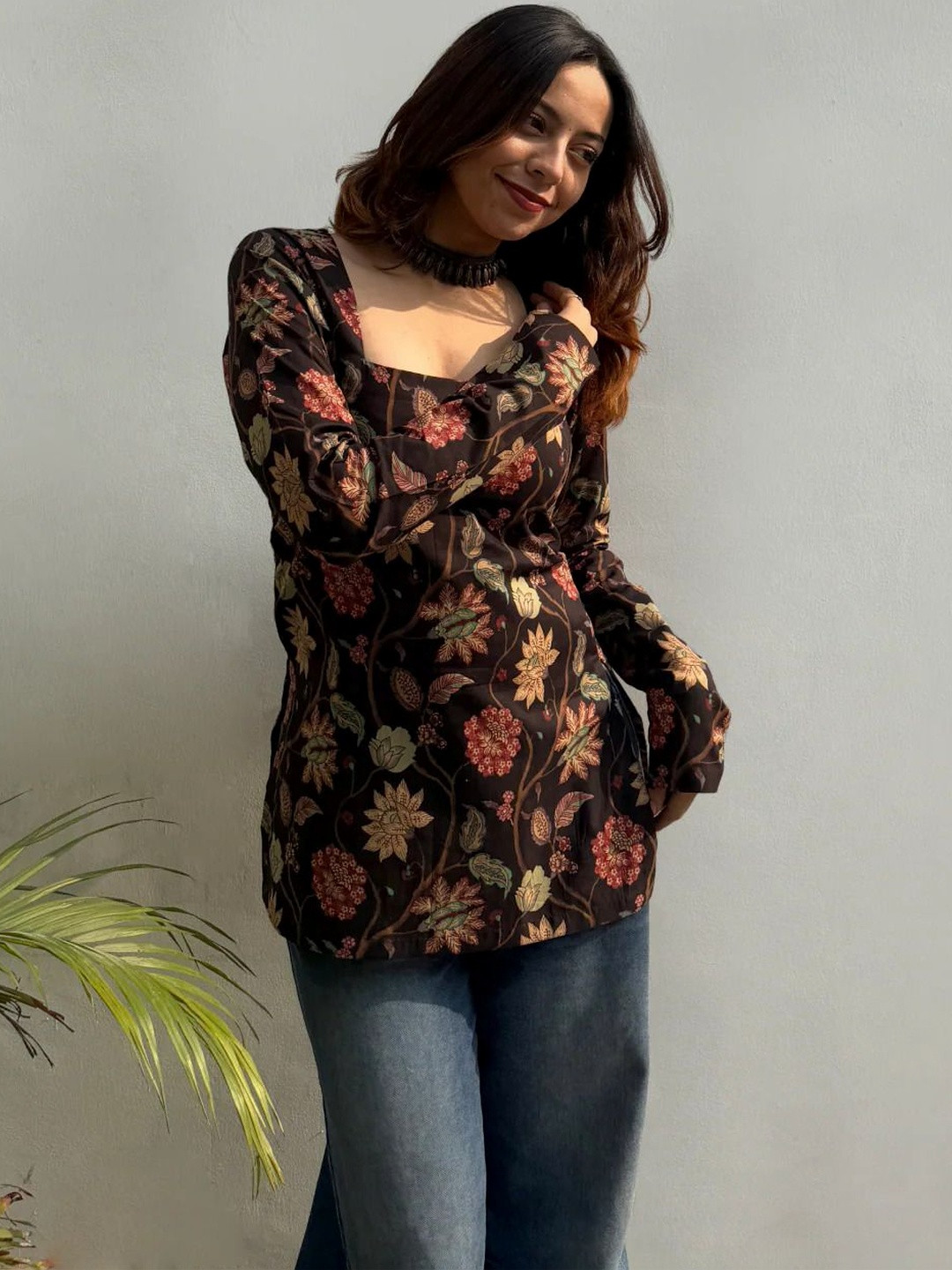MARQUISA Square Neck Printed Tunic