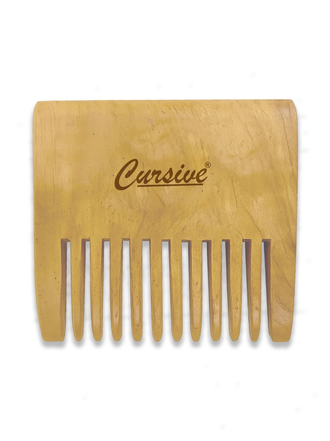 CURSIVE Neem Wood Wide-Toothed Beard Comb