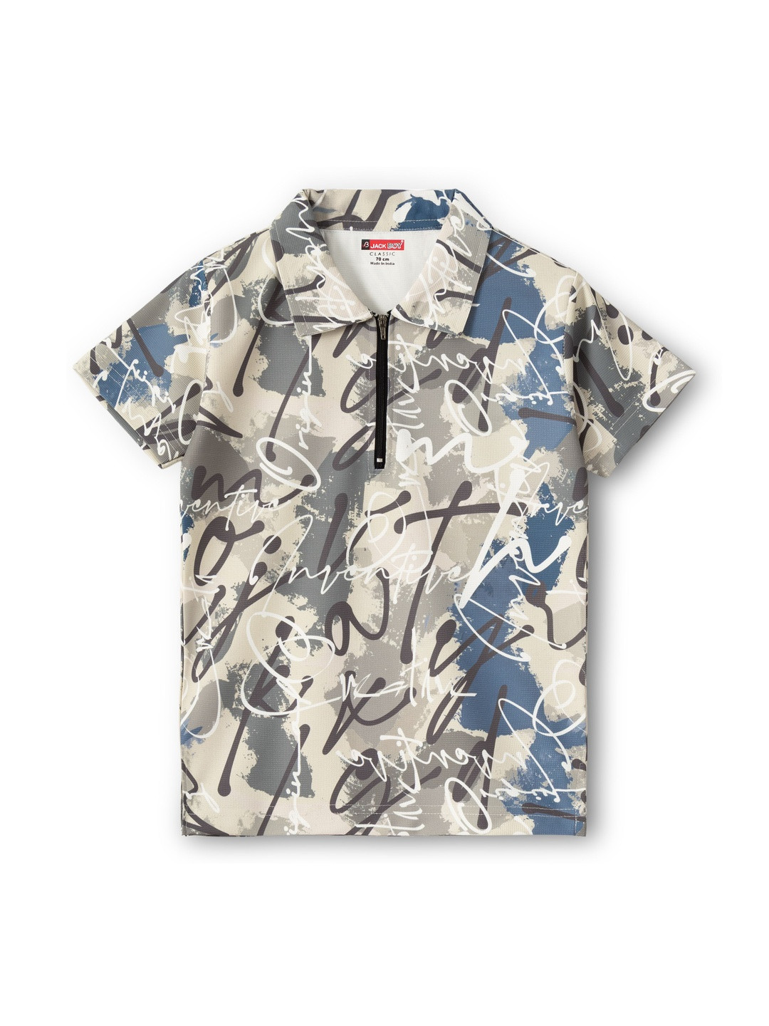 JACKBOY Boys Polyester PU Coated Tshirts