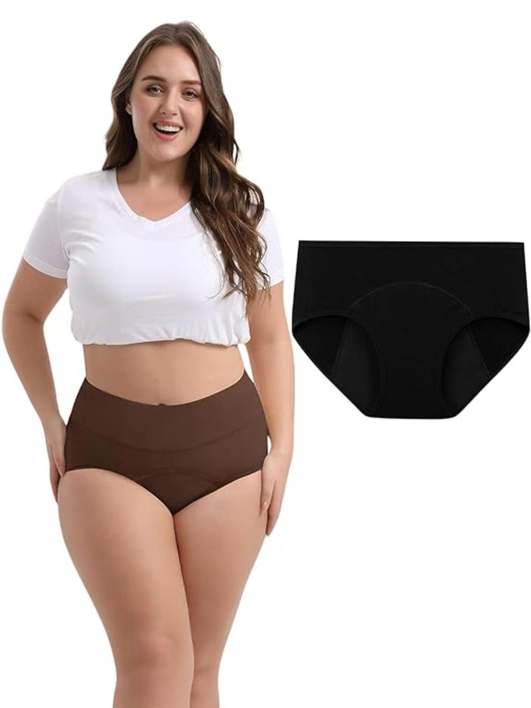 Smileai Fashion Mid-Rise Leak-Proof Period Briefs