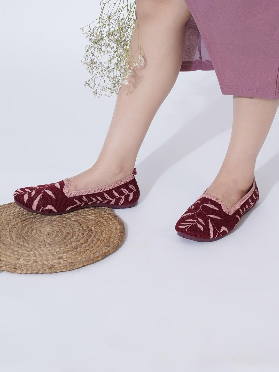 Stylestry Woven Design Ballerinas