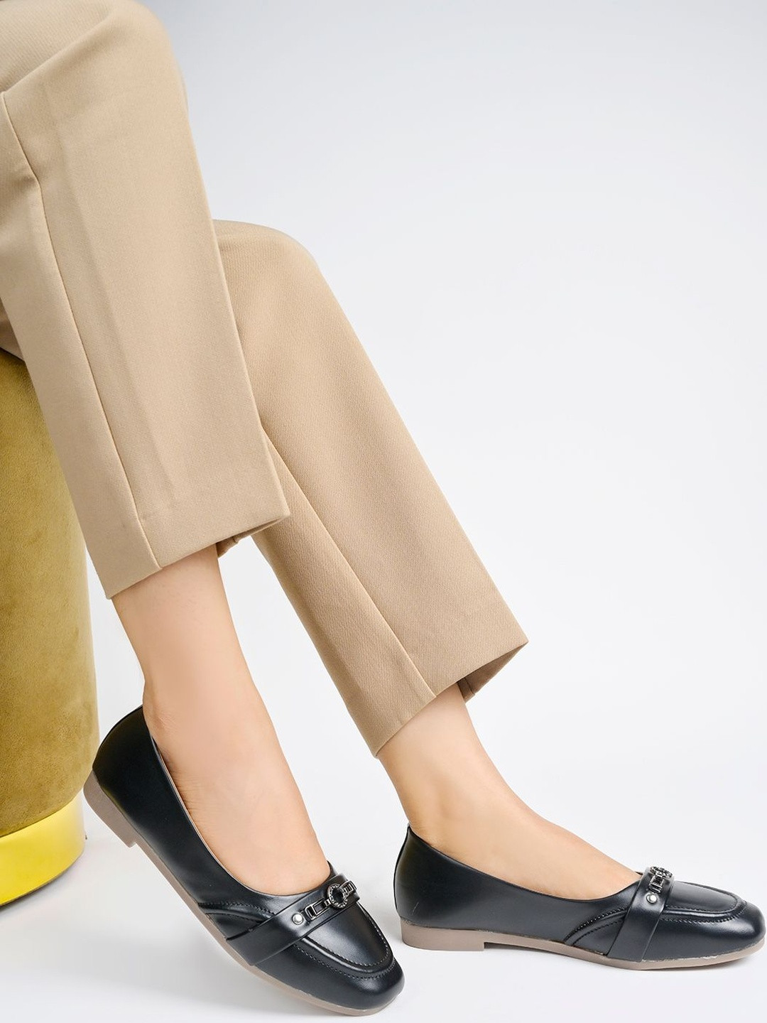 Stylestry Square Toe Ballerinas