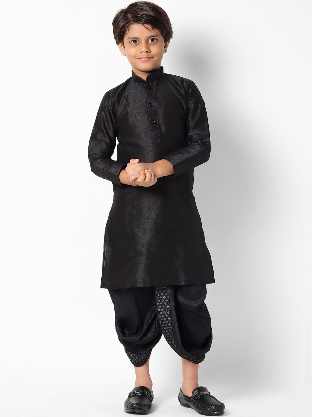 Uri and MacKenzie Boys Ethnic Motifs Regular Kurta with Dhoti Pants