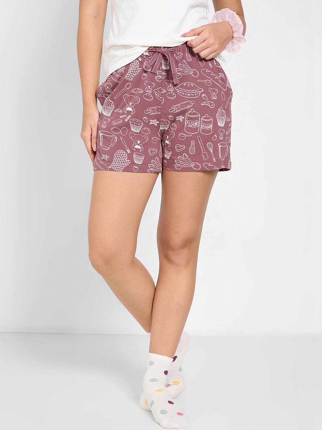 Dreamz by Pantaloons Women Printed Lounge Shorts