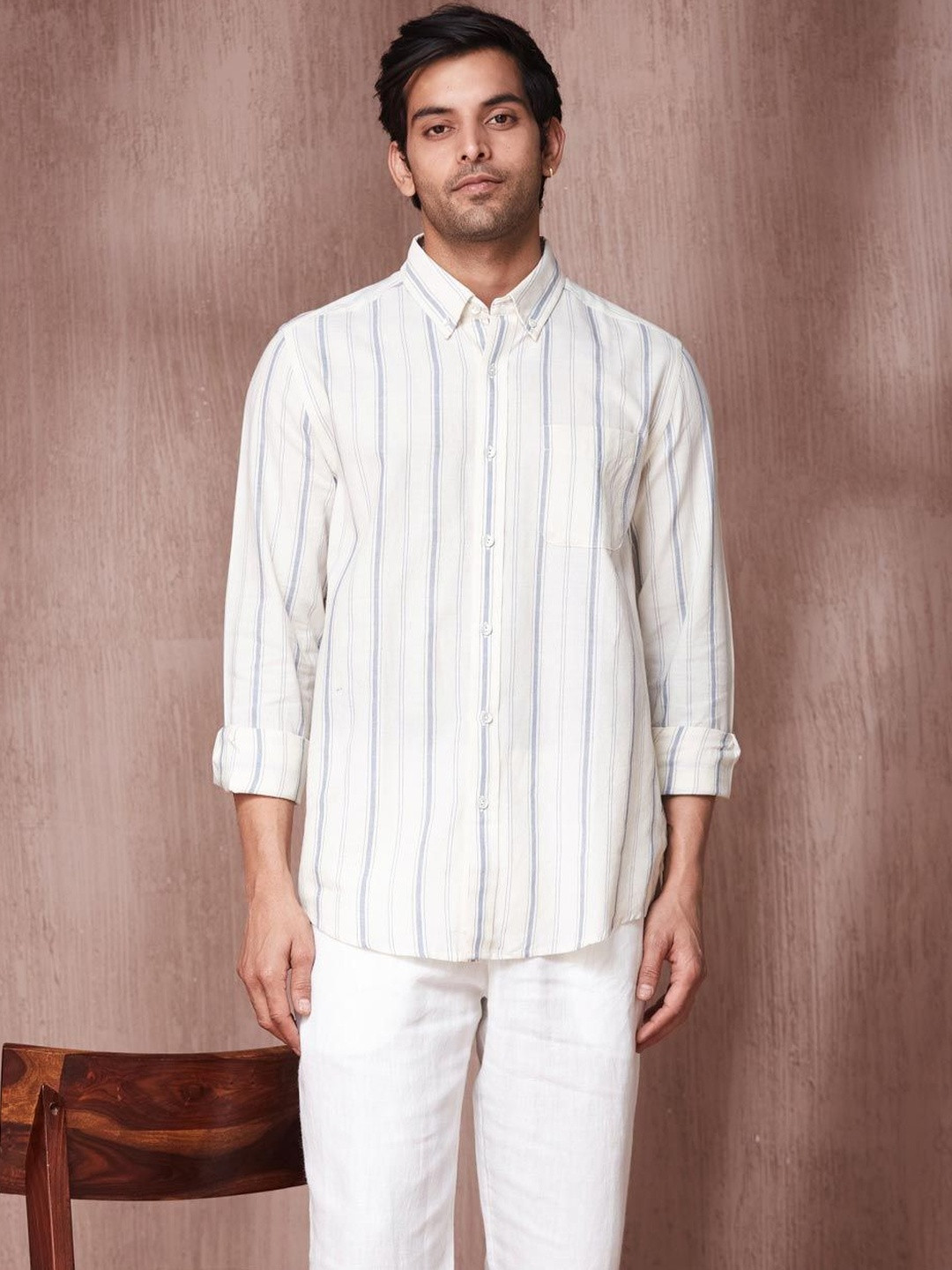 Fabindia Men Striped Casual Shirt