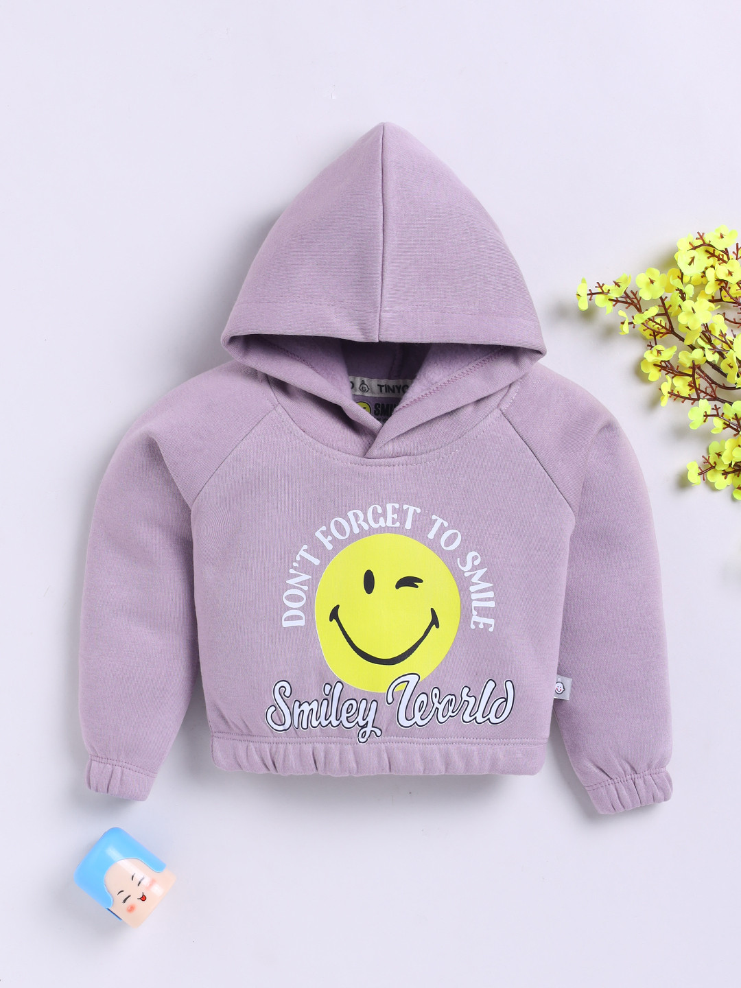 YK X Tinyo Infant Boys Graphic Printed Hooded Sweatshirt