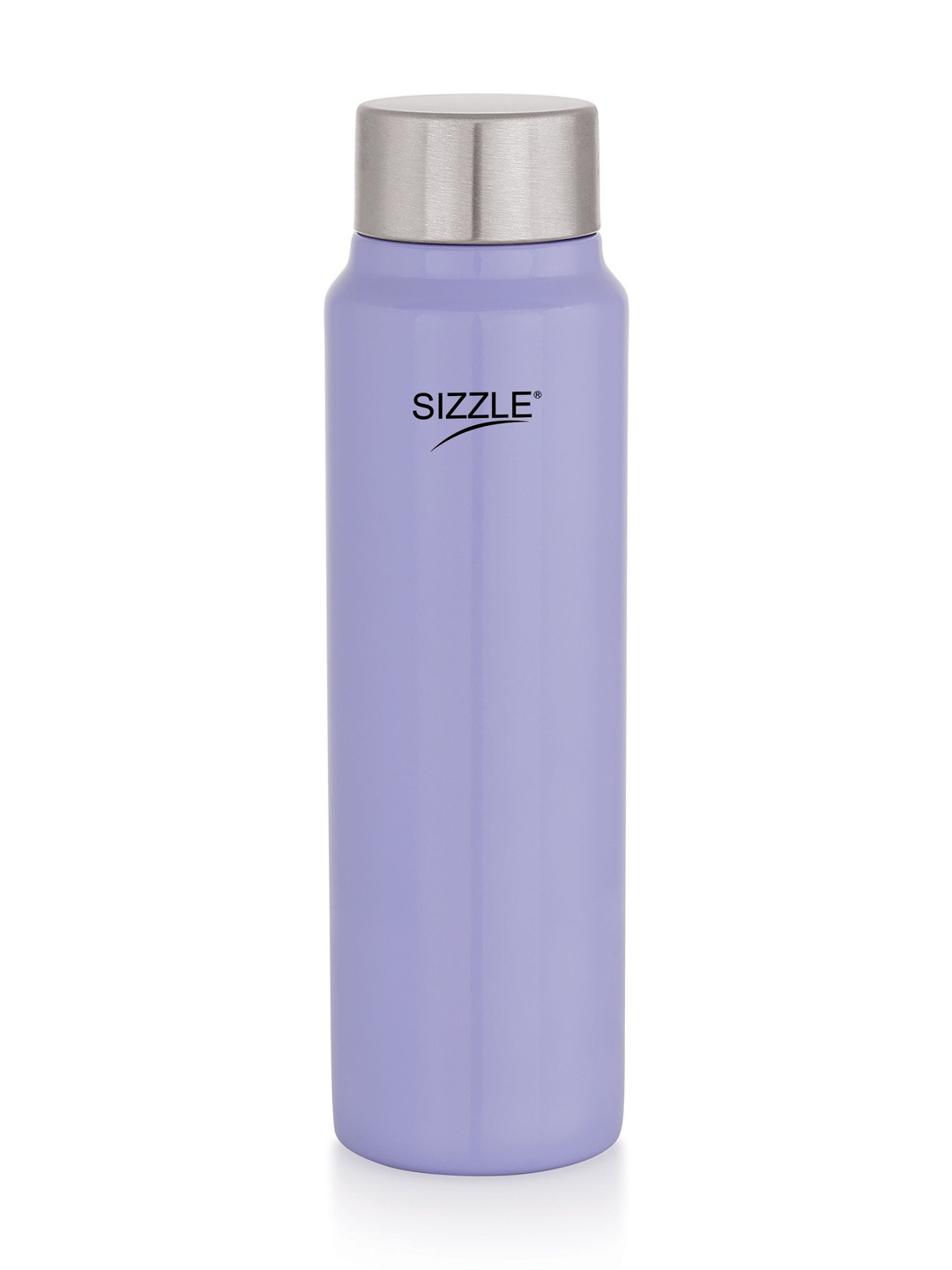 SIZZLE Purple & Steel Single Stainless Steel Brand Logo Water Bottle