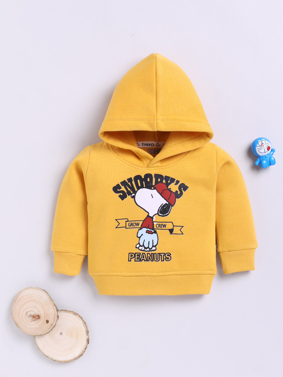 YK X Tinyo Infant Boys Snoopy Printed Hooded Sweatshirt