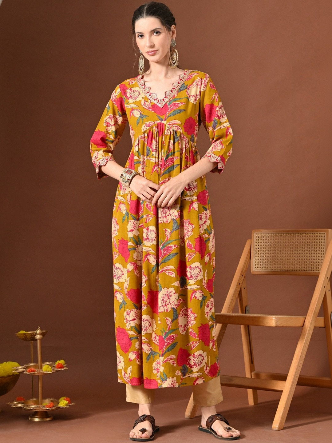 KALINI Women Anarkali Kurta