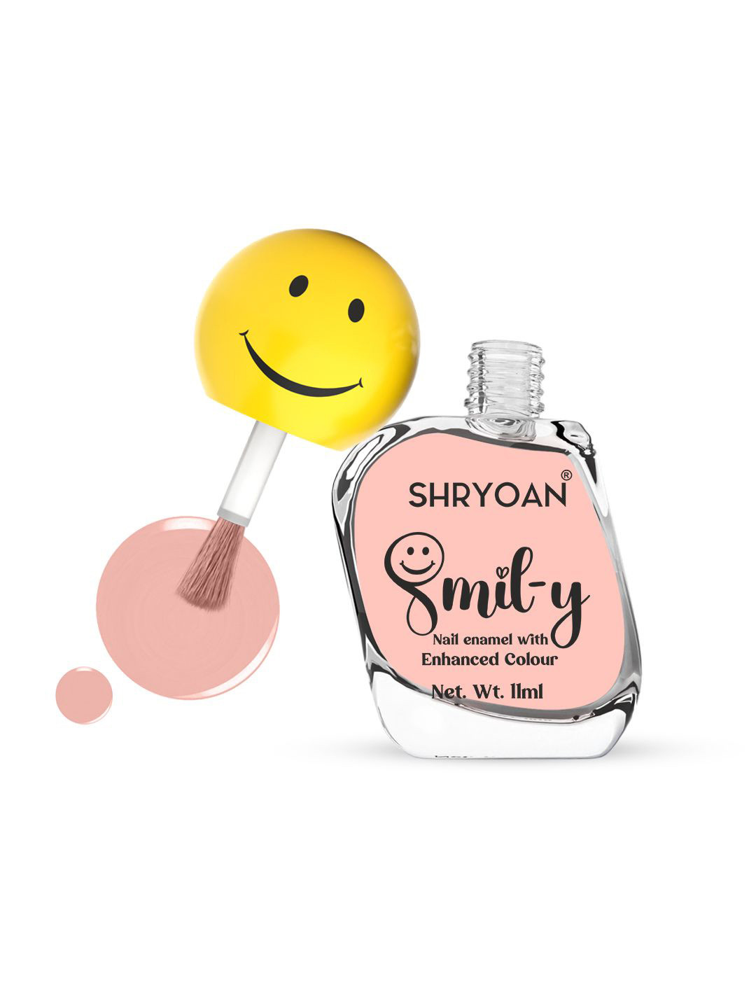 SHRYOAN Smily Ultra Glossy Long Lasting Nail Polish - 11 ml - Apricot - 12