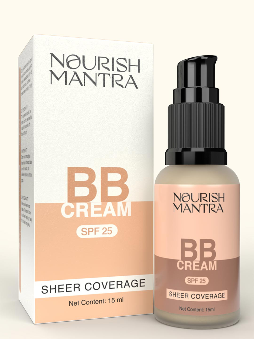 Nourish Mantra BB Cream Sheer Coverage SPF 25 With Aloe Vera & Niacinamide - 15 ml