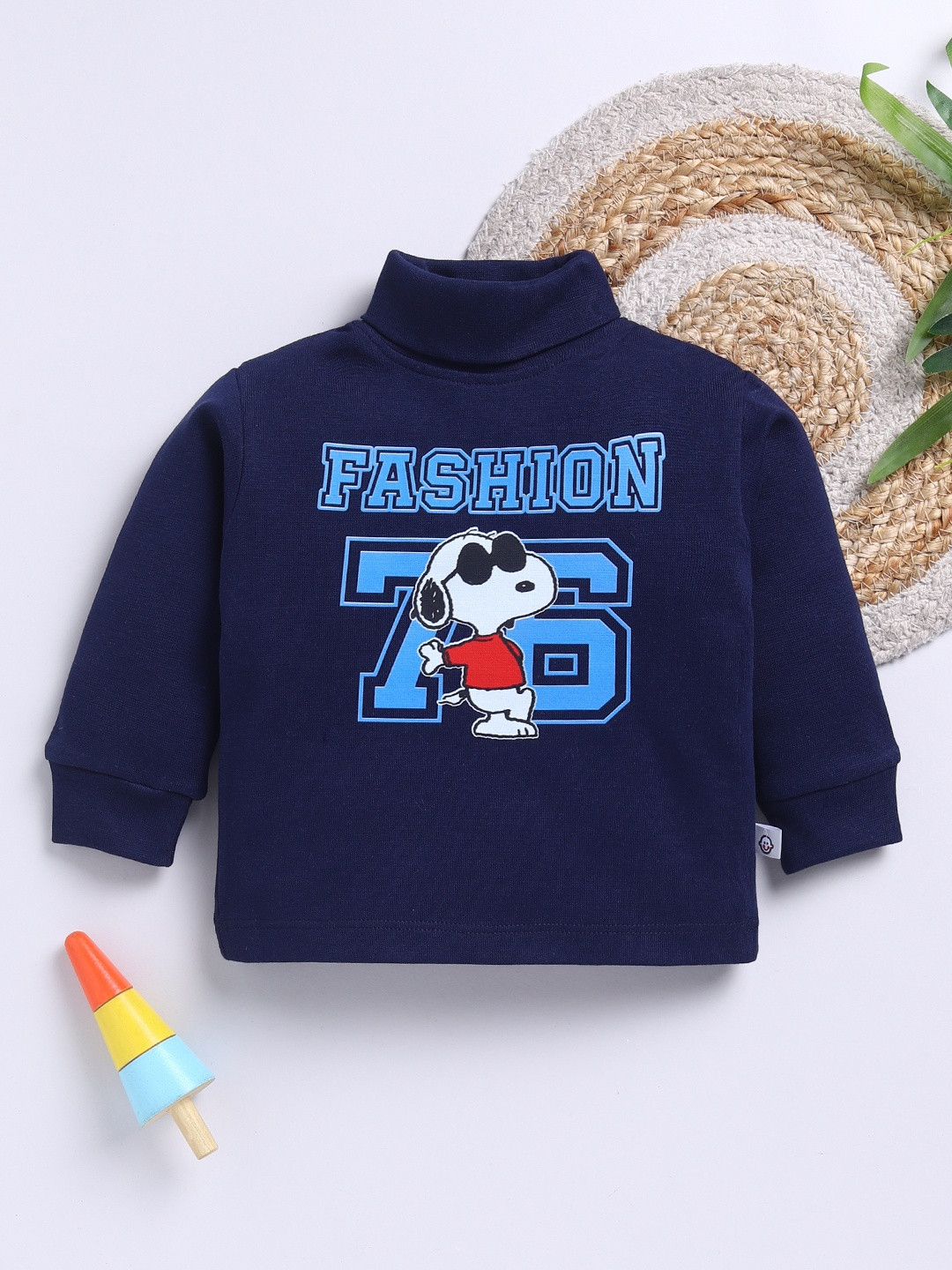 YK X Tinyo Infant Boys Peanuts Printed High Neck T-Shirt