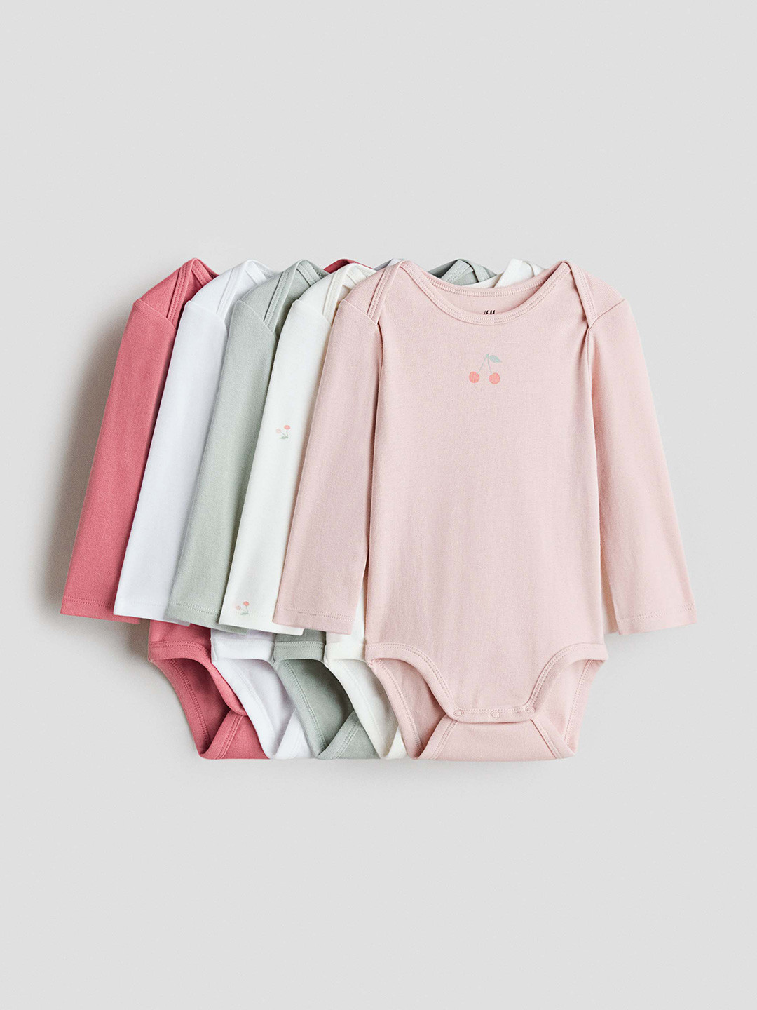 H&M 5-Pack Long-Sleeved Bodysuits