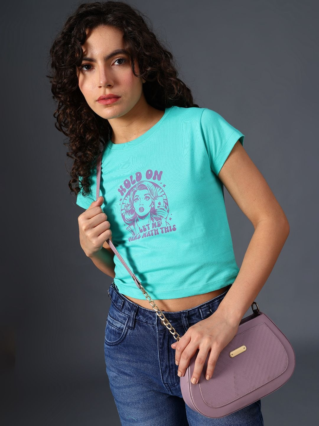 LIMEROAD Women Printed Slim Fit T-shirt