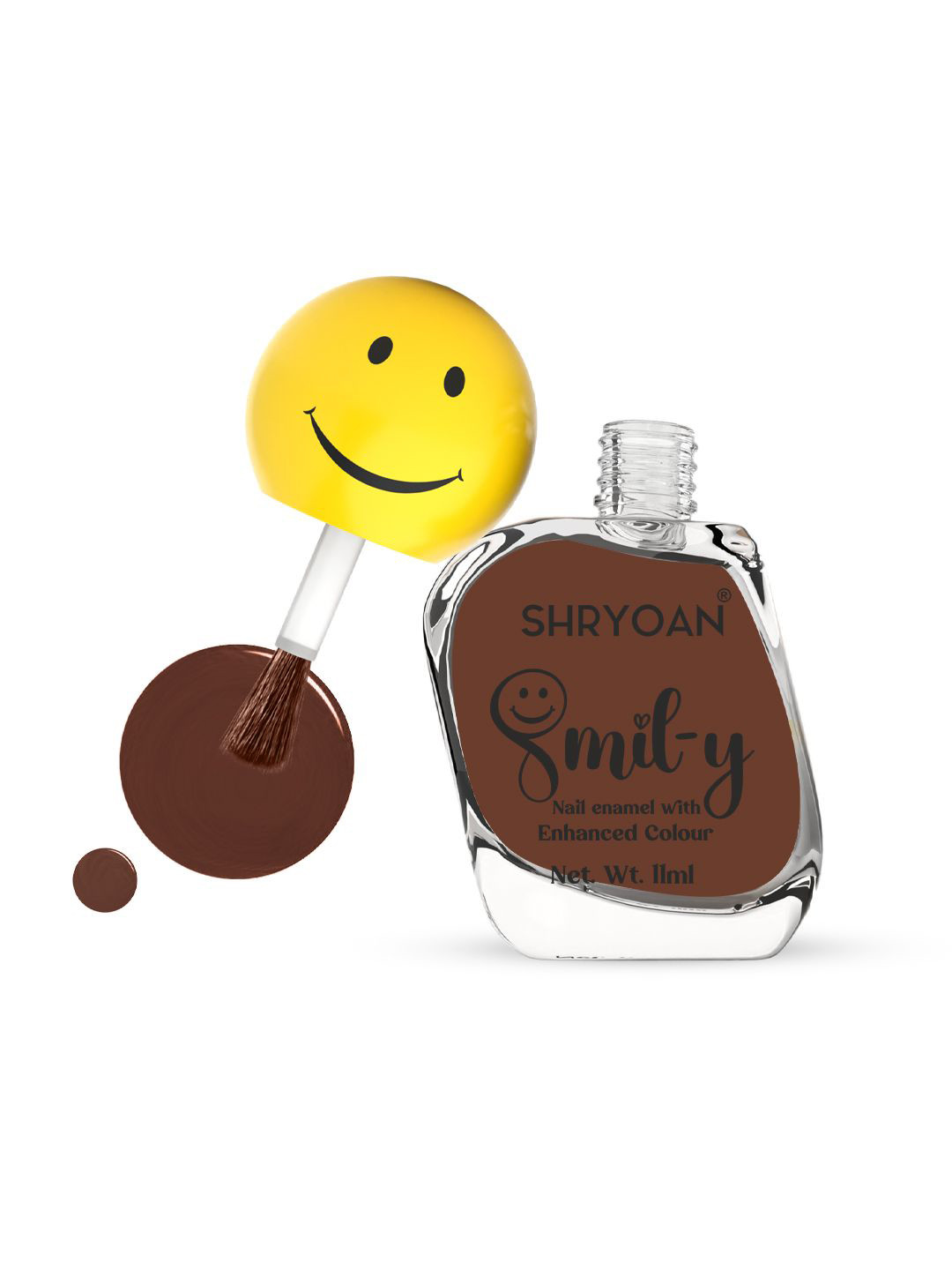 SHRYOAN Smily Ultra Glossy Long Lasting Nail Polish - 11 ml - Irish Coffee - 46