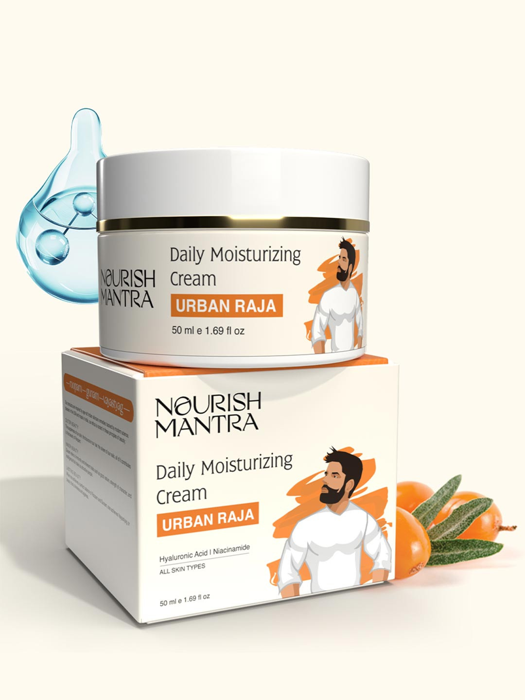 Nourish Mantra Urban Raja Daily Moisturizing Cream with Hyaluronic Acid - 50 ml