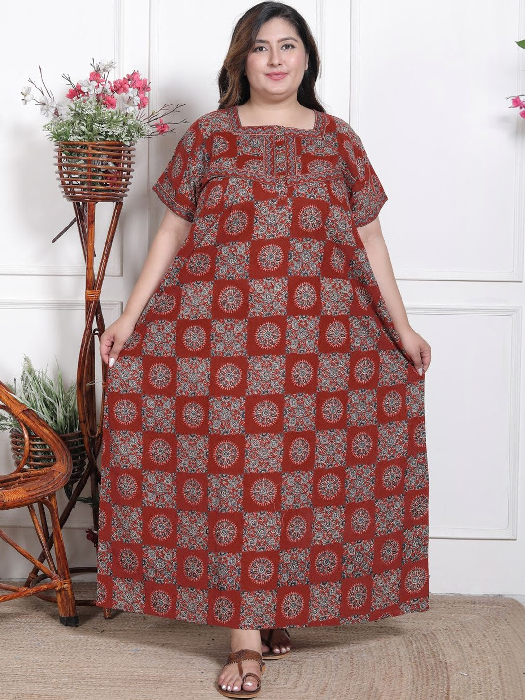 Rapariga Printed Maxi Nightdress