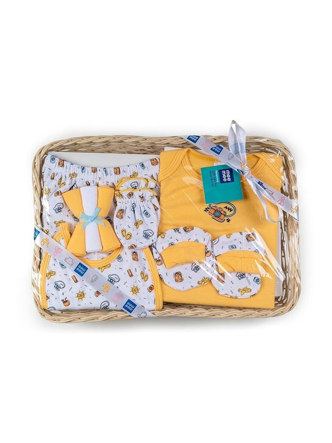 MeeMee Infants 8-Pcs Pure Cotton Baby Apparel Gift Set