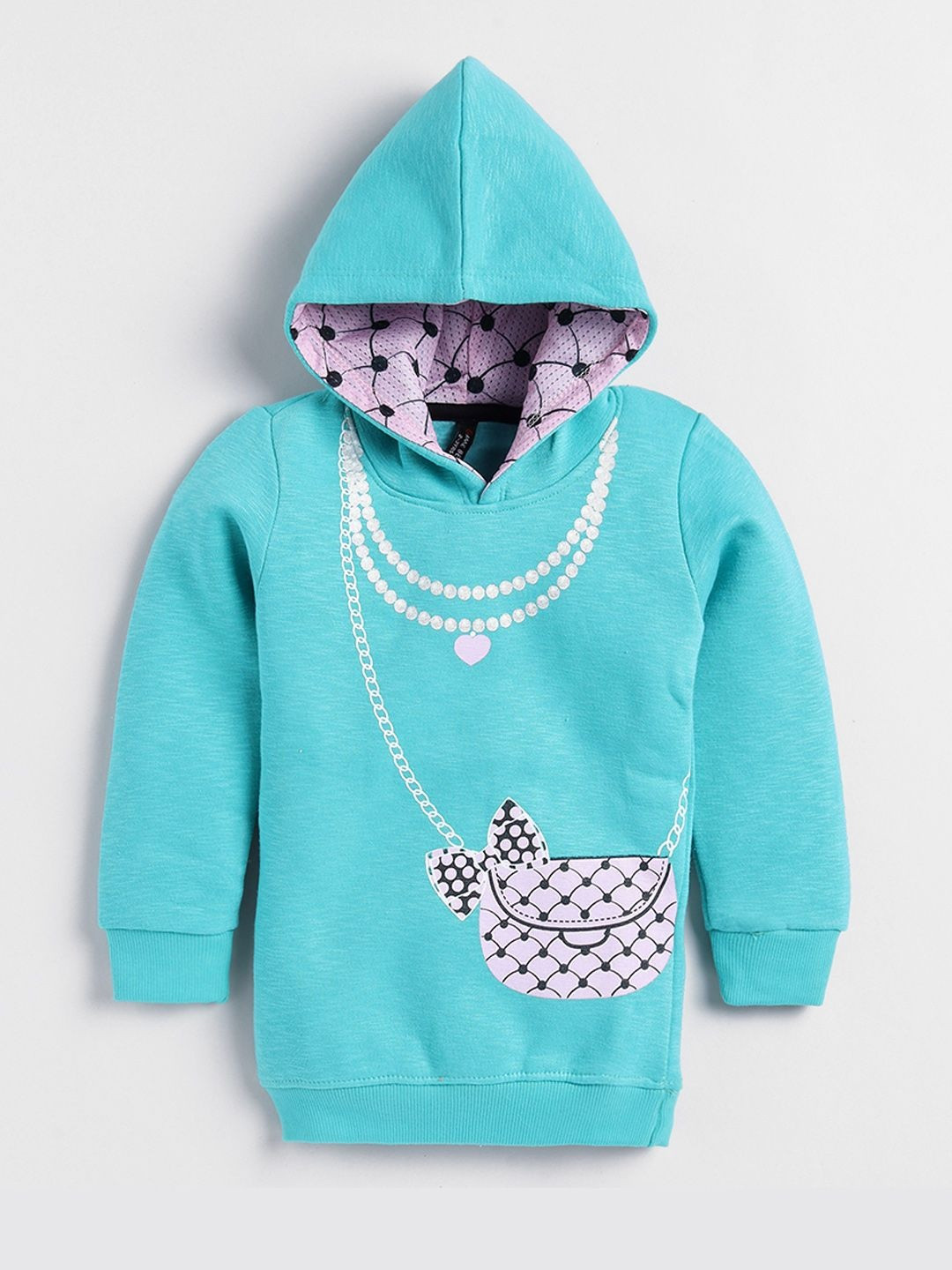 Here&Now X Game Begins Girls Printed Hooded Sweatshirt