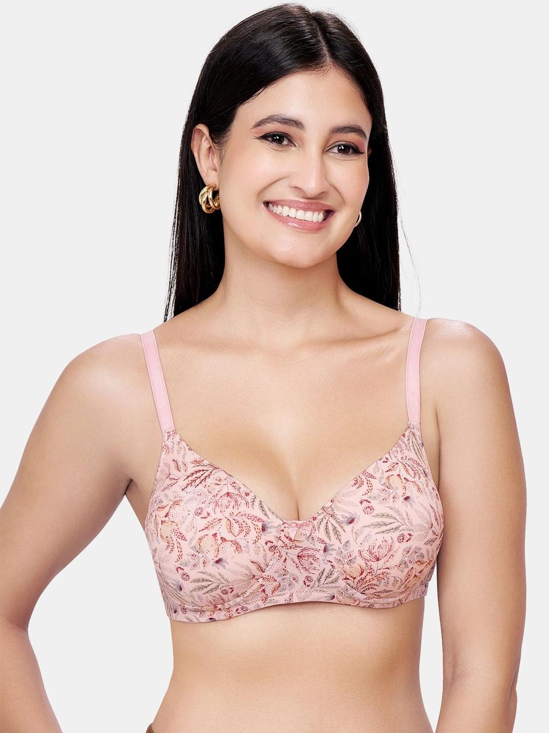 Nylon Seamless Lightly Padded Full Coverage Women's T-Shirt Bra