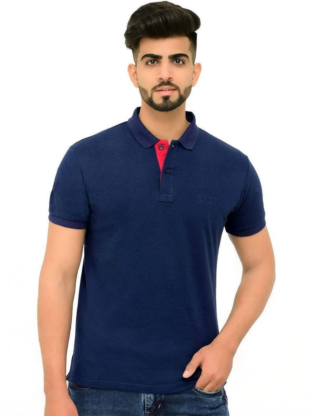 3BROS Men Polo Collar T-shirt