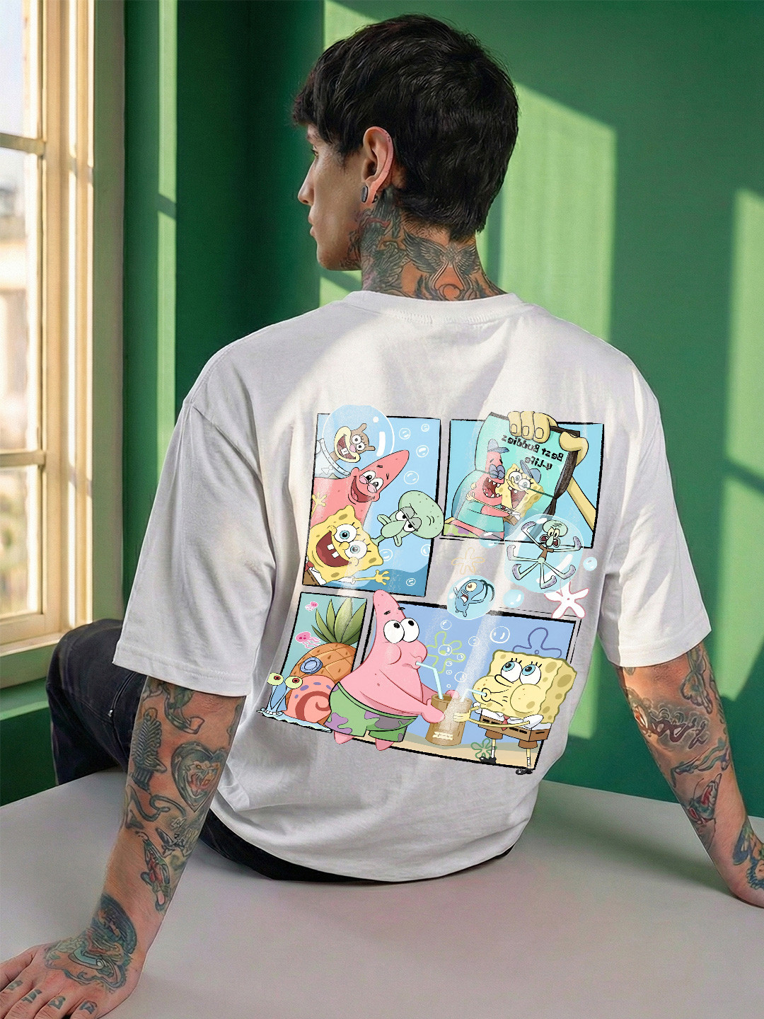 URBANPEAK Men Spongebob Printed T-shirt