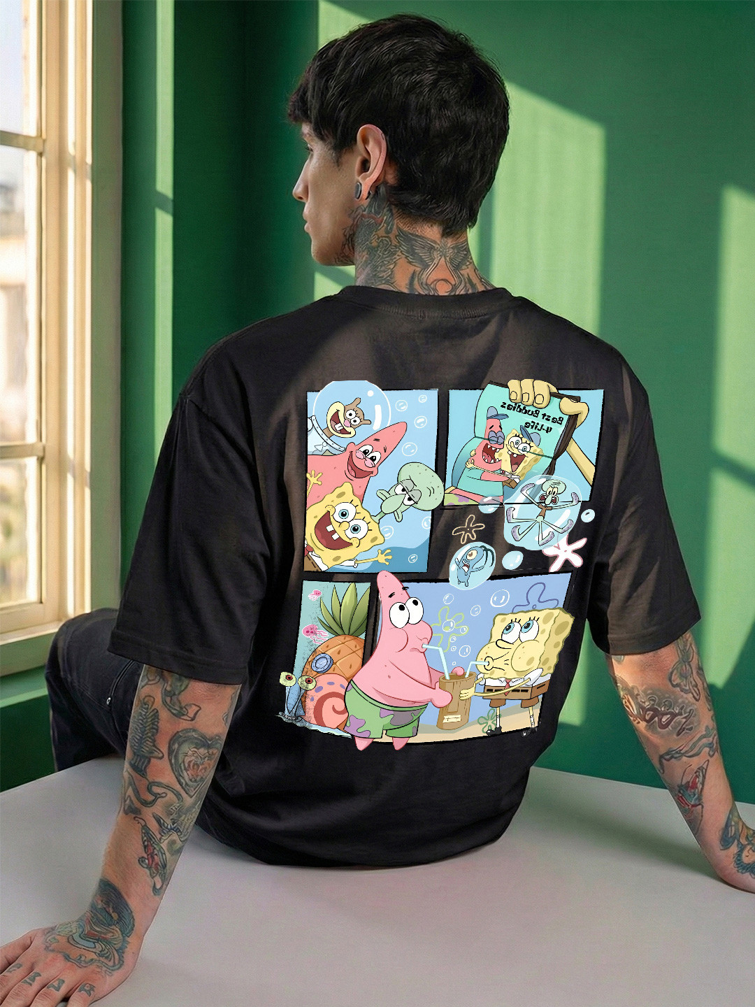 URBANPEAK Men Spongebob Printed T-shirt