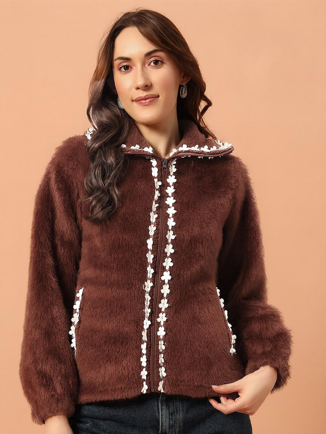 The Dry State Women Lightweight Parka Jacket With Lace Details