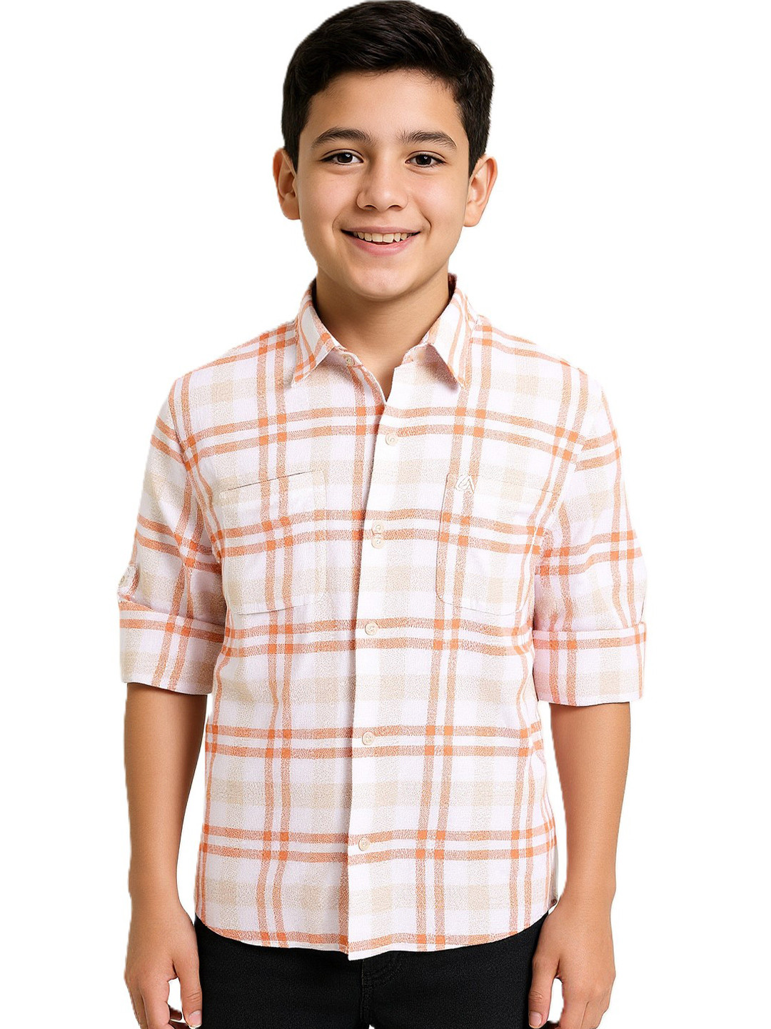 CAVIO Boys Tartan Checked Shirt
