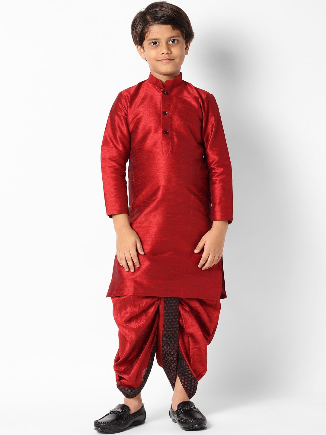 Uri and MacKenzie Boys Ethnic Motifs Regular Kurta with Dhoti Pants