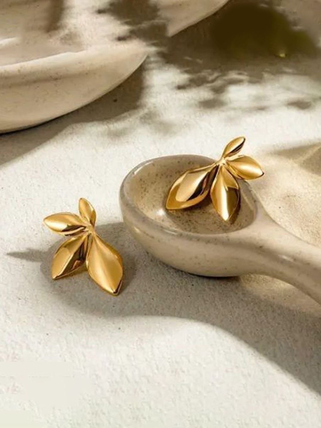 Samridhi DC Leaf Shaped Studs Earrings
