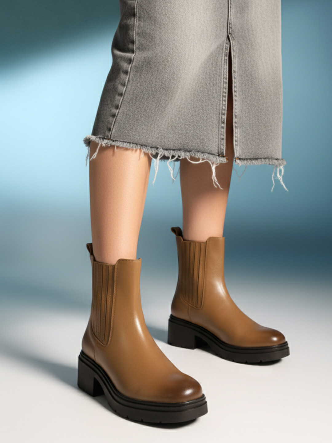 Nautica Women Leather Heeled Boots