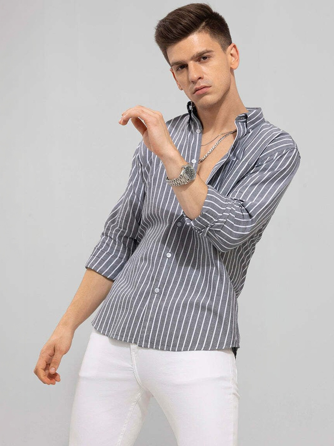 OTUS Men Classic Striped Casual Shirt